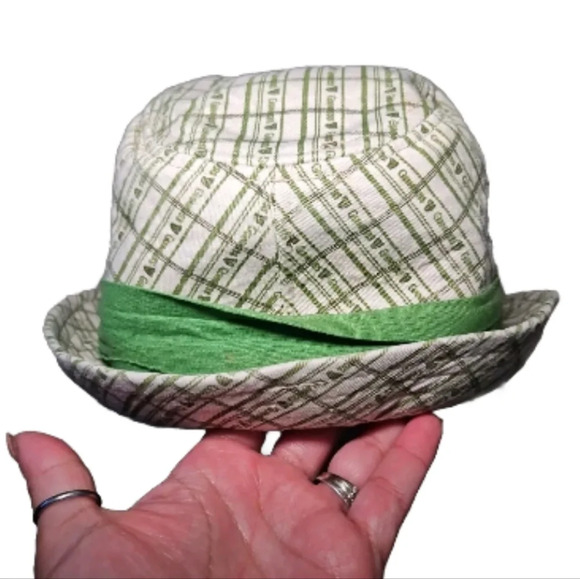 Guinness Unisex Official Merchandise Green Plaid Short Brim Fedora Hat Size M/L - Picture 4 of 11